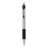 Zebra Pen Z-Grip Metal Ballpoint Pen, Retractable, Medium 1 mm, Black Ink, Silver Barrel, PK12 27010
